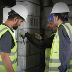 a couple of men standing next to each other